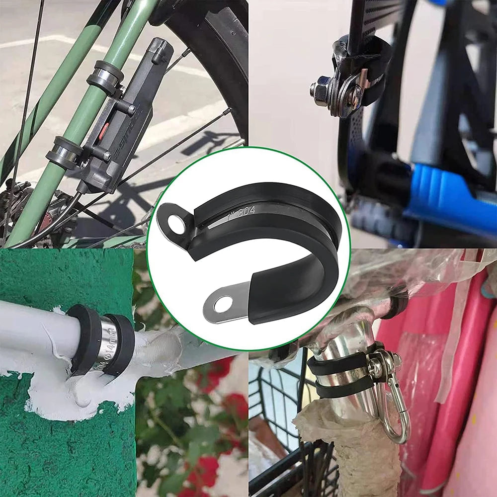 110PCS Stainless Steel Cable Clamps Kit