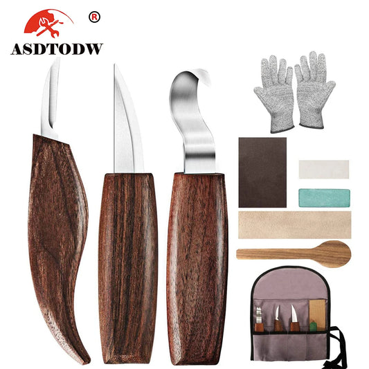 Wood Carving Tools Set - Chisel Woodworking Cutter Hand Tool Set