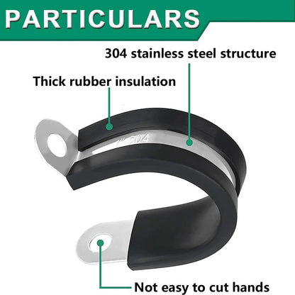 110PCS Stainless Steel Cable Clamps Kit