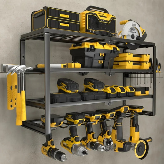 Smart 3-Layer Power Tool Garage Organizer Storage Rack